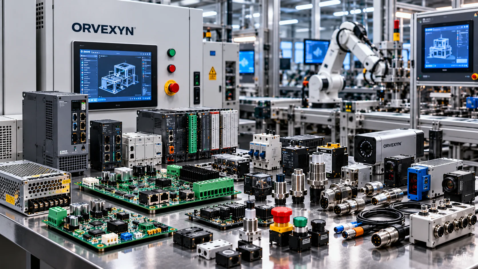 Industrial electronics, controllers, sensors and electrical components