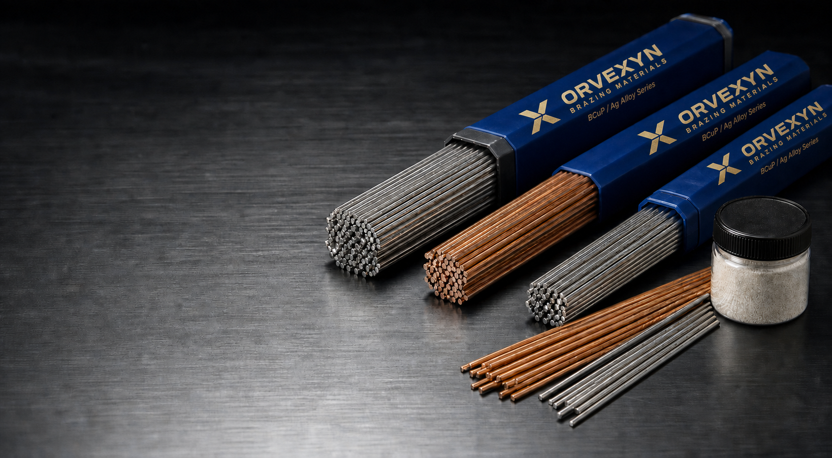 ORVEXYN branded brazing alloy packaging