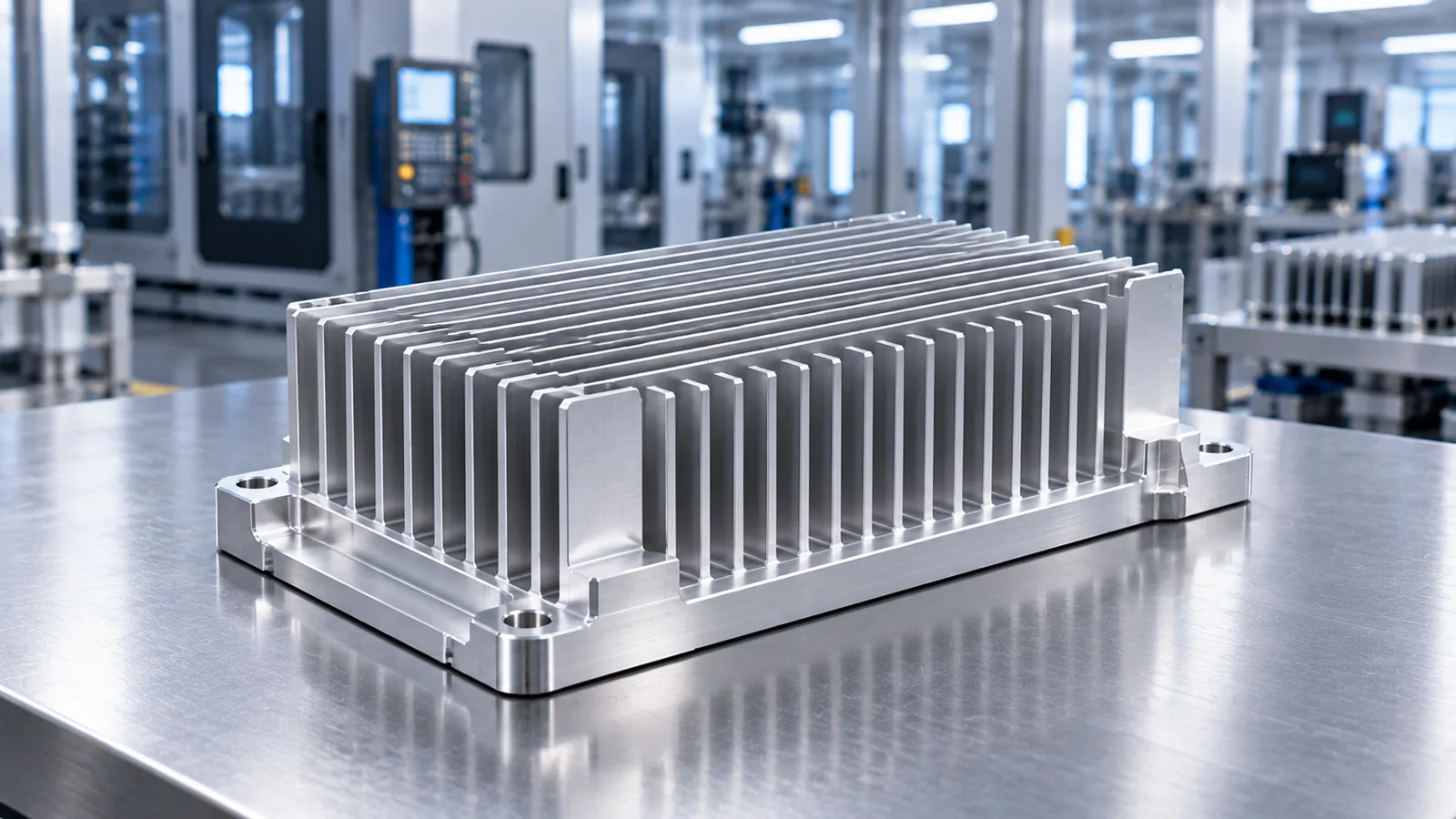 Custom aluminum heat sink manufacturing example