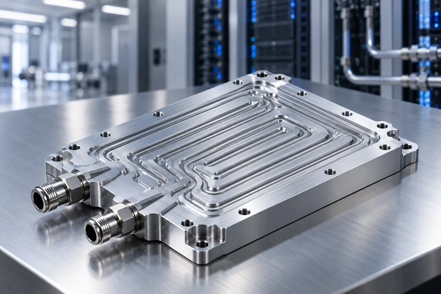 Custom cold plate manufacturing example