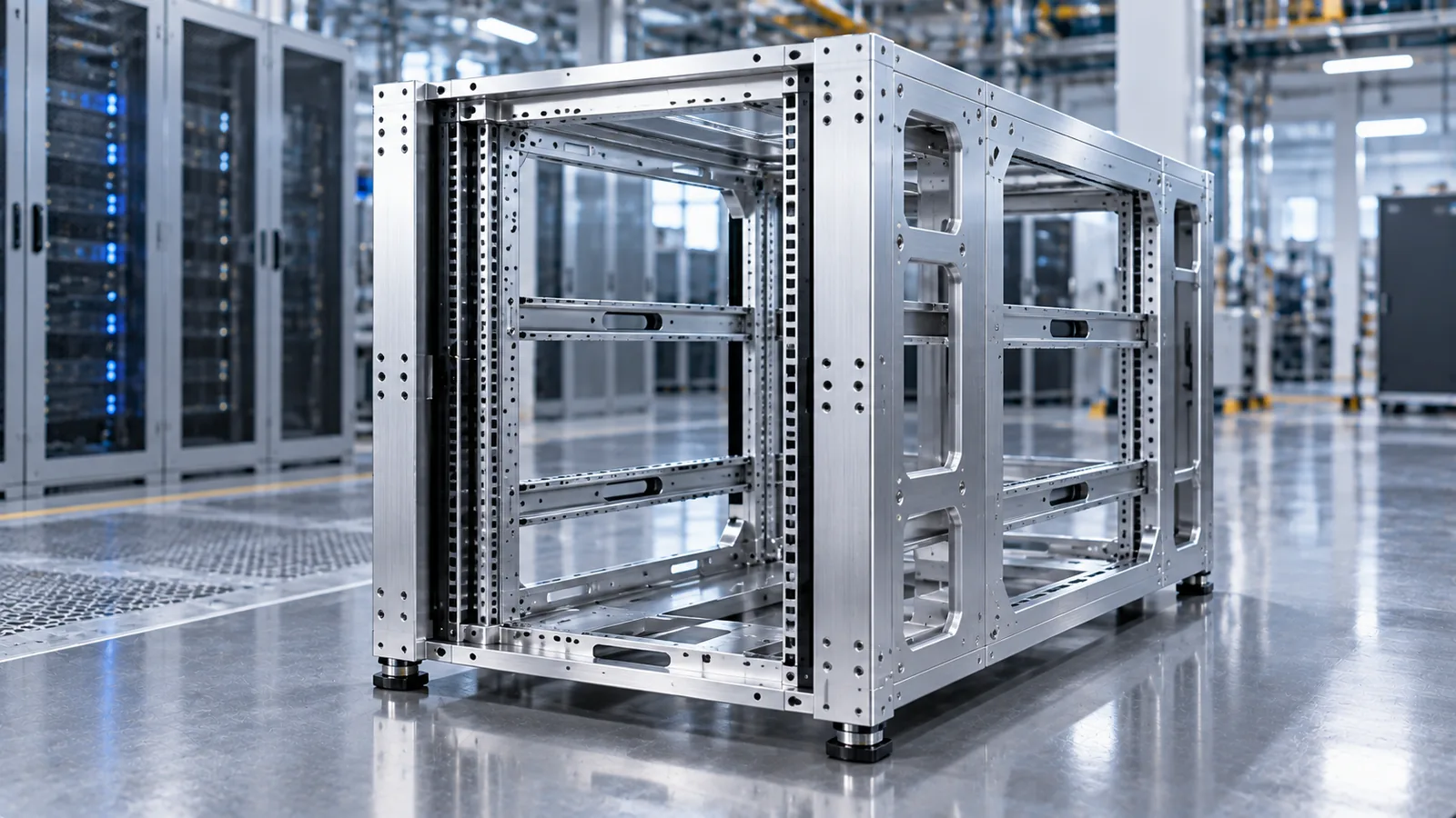 Custom liquid cooling rack structure manufacturing example