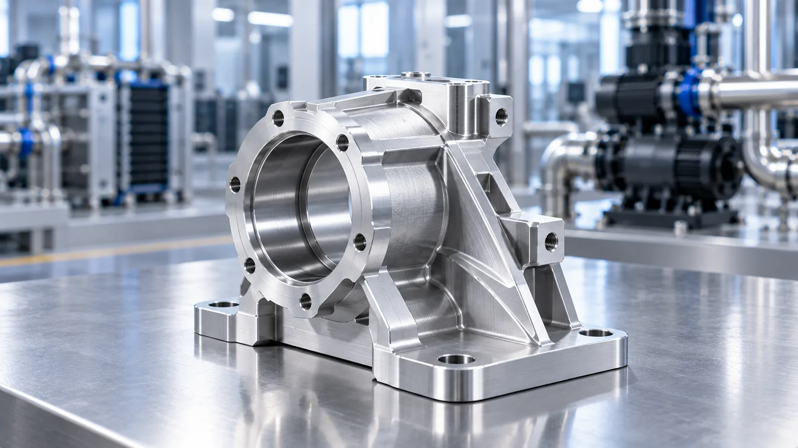 Custom pump mounting bracket manufacturing example